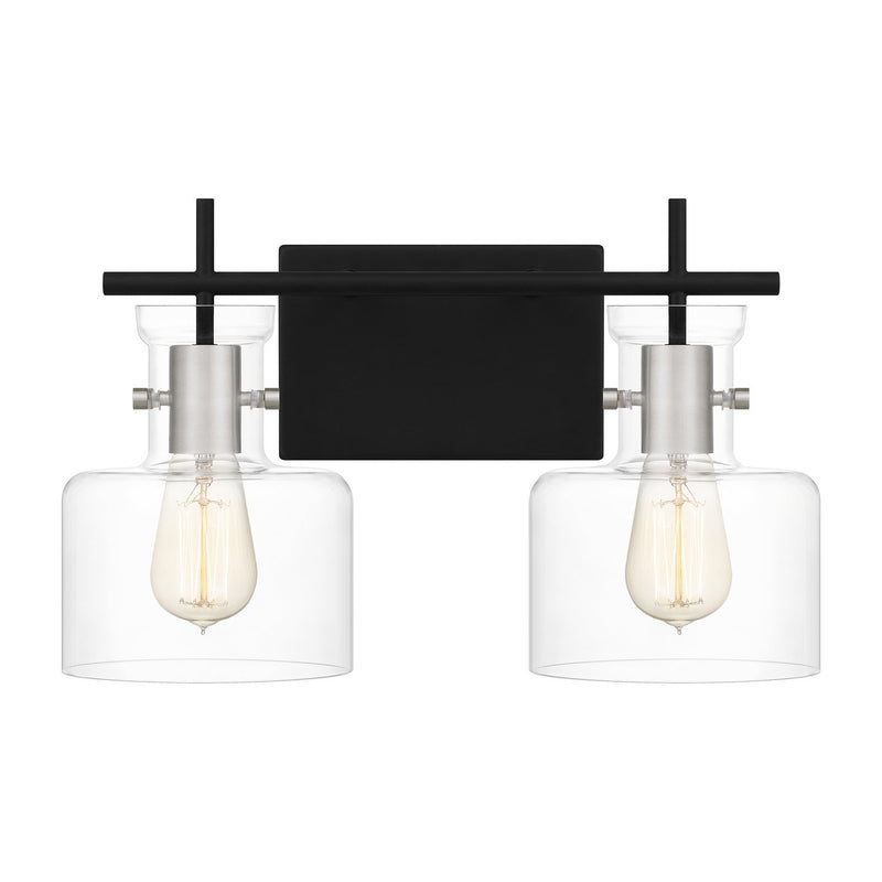 Pensbury 2-Light Bath Vanity Light in Matte Black