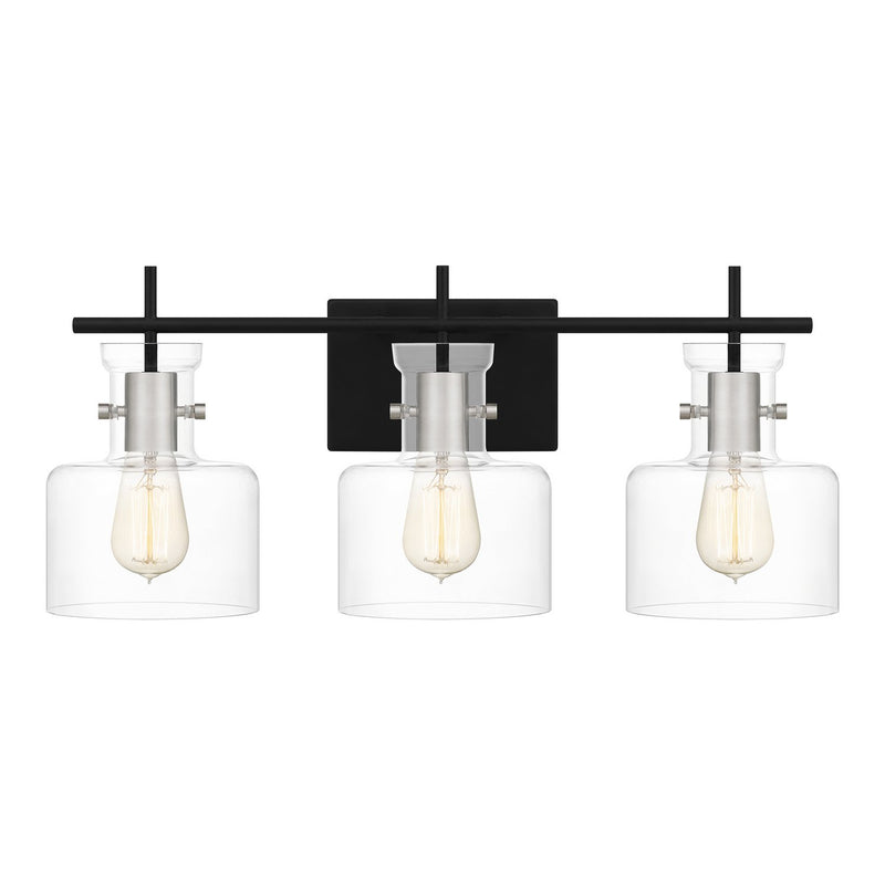 Pensbury 3-Light Bath Vanity Light in Matte Black