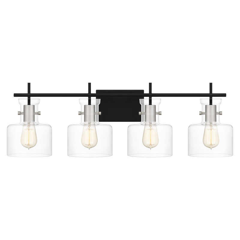 Pensbury 4-Light Bath Vanity Light in Matte Black