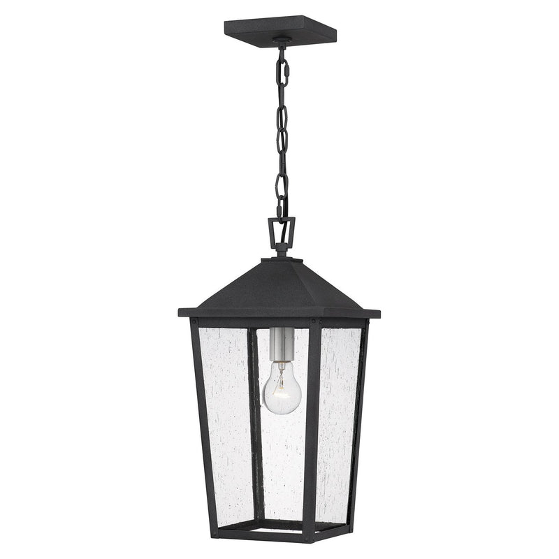 Stoneleigh Outdoor Hanging Lantern in Mottled Black