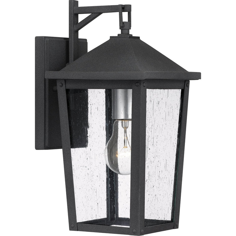 Stoneleigh Small Outdoor Wall Lantern in Mottled Black