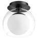 Mid Century Modern Ceiling Mount in Matte Black