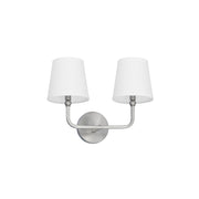 Dawson 2-Light Wall Sconce in Brushed Nickel