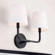 Dawson 2-Light Wall Sconce in Matte Black