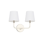Dawson 2-Light Wall Sconce in Polished Nickel