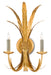 Bunny Williams Two Light Wall Sconce in Grecian Gold Leaf