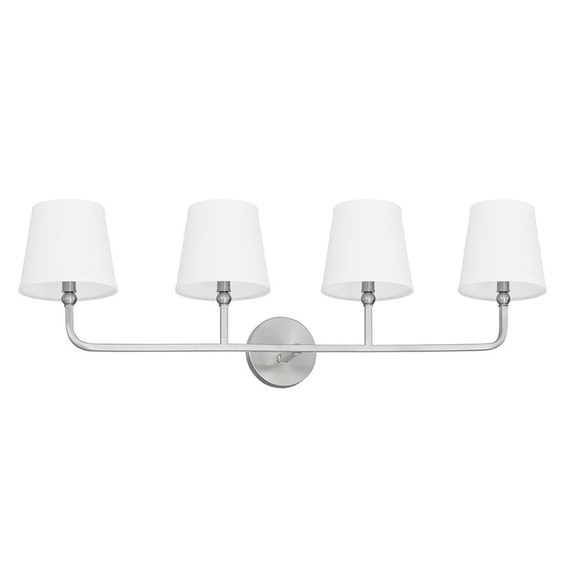Dawson 4-Light Bath Vanity Light in Brushed Nickel