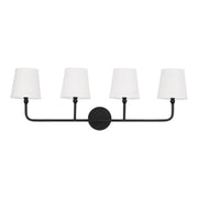 Dawson 4-Light Bath Vanity Light in Matte Black
