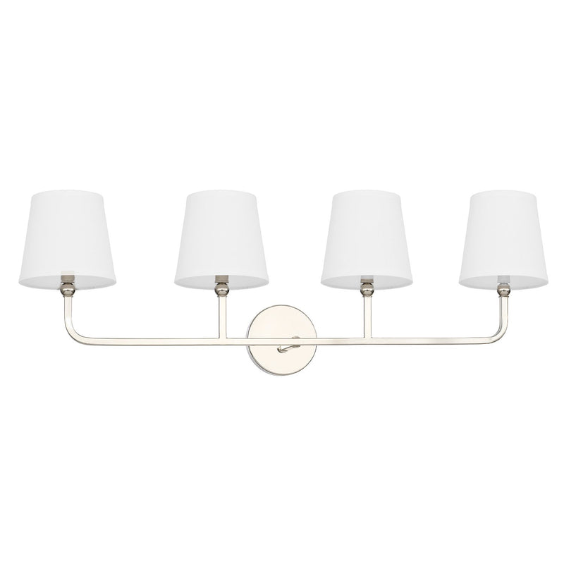 Dawson 4-Light Bath Vanity Light in Polished Nickel