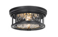 Clarion 2-Light Flush Mount in Matte Black - Lamps Expo