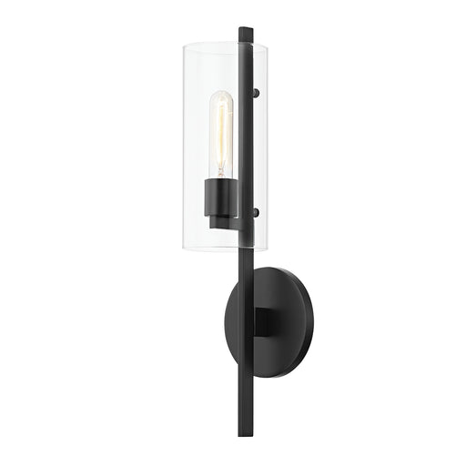 Ariel One Light Wall Sconce in Soft Black