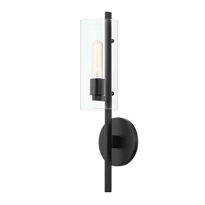 Ariel One Light Wall Sconce in Soft Black