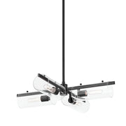 H326804-SBK - Ariel 4-Light Chandelier in Soft Black by Mitzi