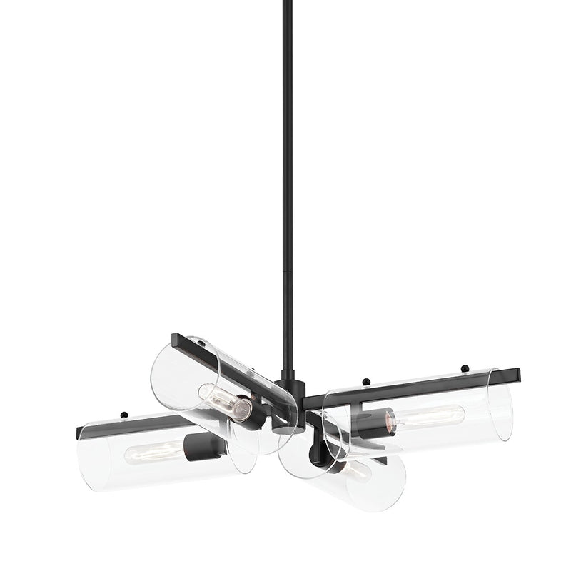 Ariel 4-Light Chandelier in Soft Black - Lamps Expo