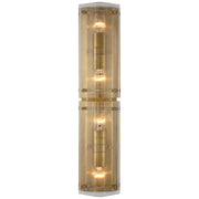 Clayton 25" 4-Light Wall Sconce in Crystal and Hand-Rubbed Antique Brass