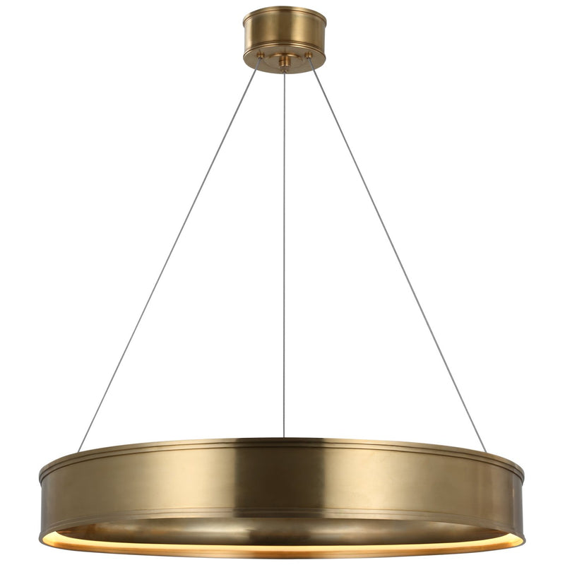 Connery 30" Ring Pendant in Antique-Burnished Brass