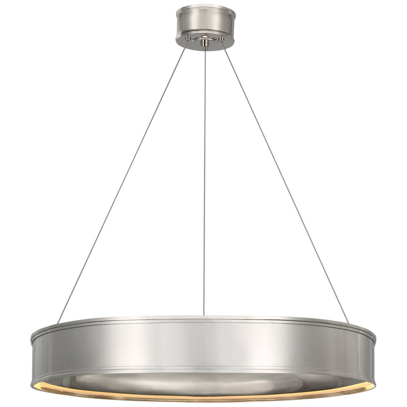 Connery 30" Ring Pendant in Polished Nickel