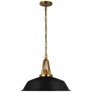 Layton LED Pendant in Antique-Burnished Brass