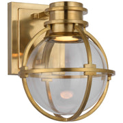 Gracie Single Bath Sconce in Antique-Burnished Brass