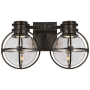 Gracie Double 2-Light Bath Vanity Light in Bronze