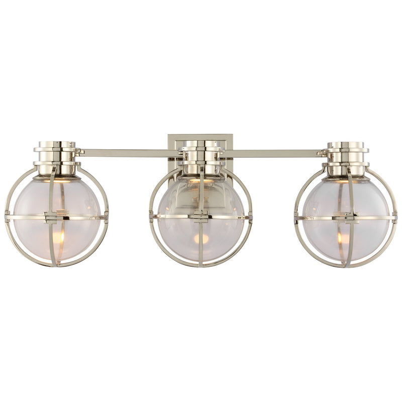 Gracie Triple 3-Light Bath Vanity Light in Polished Nickel