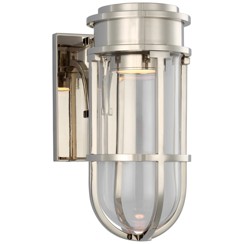 Gracie Tall Bracketed Bath Sconce in Polished Nickel