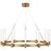 Mafra LED Chandelier in Hand-Rubbed Antique Brass