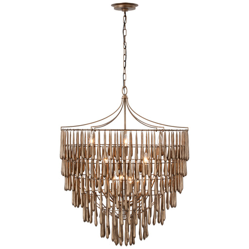 Vacarro LED Chandelier in Antique Bronze Leaf