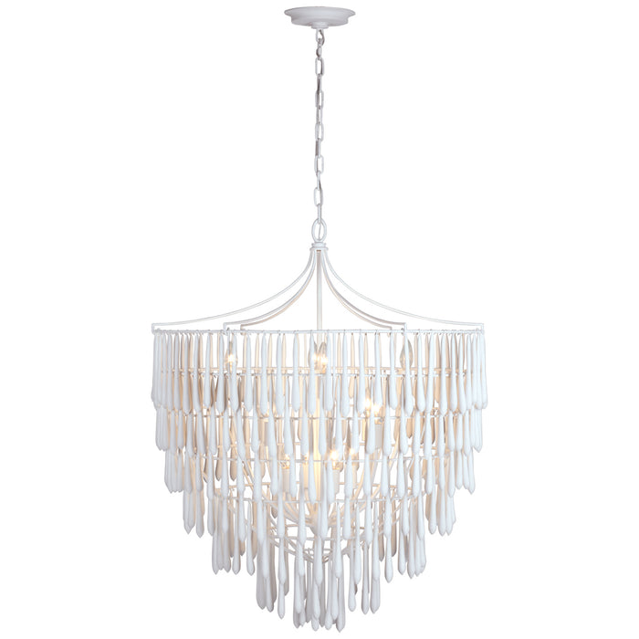 Vacarro LED Chandelier in Plaster White