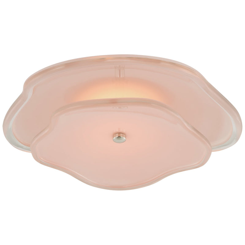 Leighton 14" Layered Flush Mount in Polished Nickel