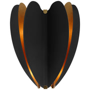 Danes Small 2-Light Wall Sconce in Matte Black and Gild