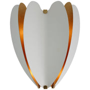 Danes Small 2-Light Wall Sconce in Matte White and Gild