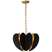Danes Small 6-Light Pendant in Matte Black and Gild