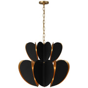 Danes Two-Tier 12-Light Pendant in Matte Black and Gild