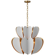 Danes Two-Tier 12-Light Pendant in Matte White and Gild