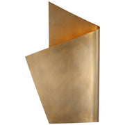 Piel Left Wrapped Outdoor Wall Sconce in Antique-Burnished Brass