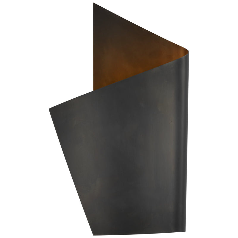 Piel Left Wrapped Outdoor Wall Sconce in Bronze