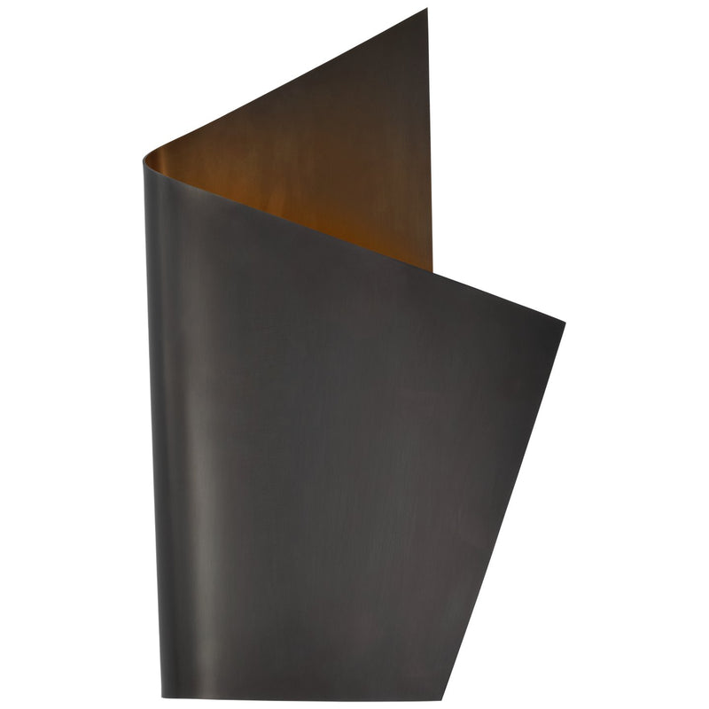 Piel Right Wrapped Outdoor Wall Sconce in Bronze