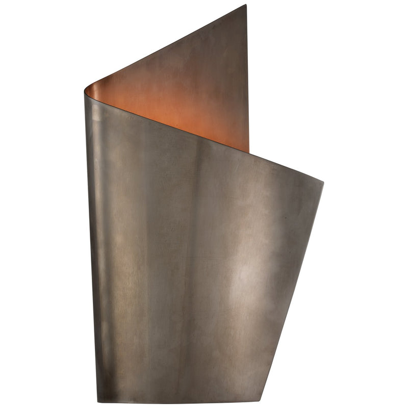Piel Right Wrapped Outdoor Wall Sconce in Pewter
