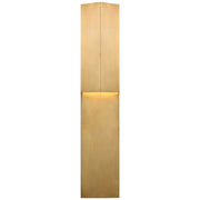 Rega 24" Folded Outdoor Wall Sconce in Antique-Burnished Brass
