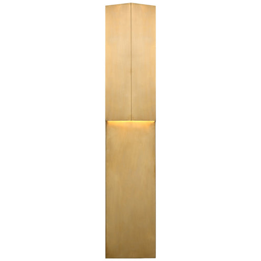 Rega 24" Folded Outdoor Wall Sconce in Antique-Burnished Brass
