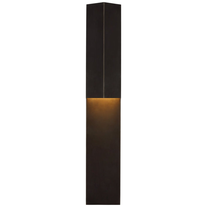 Rega 30" Folded Outdoor Wall Sconce in Bronze