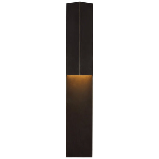 Rega 30" Folded Outdoor Wall Sconce in Bronze