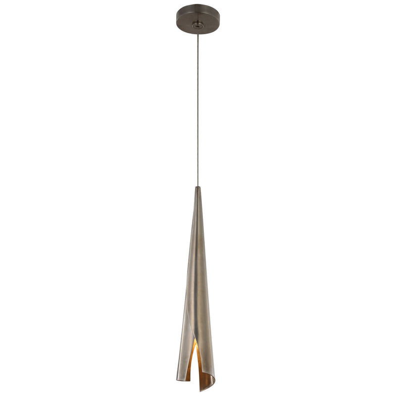 Piel Delicate Wrapped Mini Pendant in Pewter