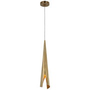 Piel Small Wrapped Mini Pendant in Antique-Burnished Brass
