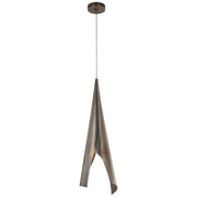 Piel Medium Wrapped Pendant in Pewter