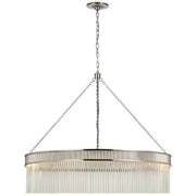 Menil Large 34" Crystal Rod Pendant in Polished Nickel