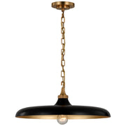 Piatto Medium Pendant in Hand-Rubbed Antique Brass