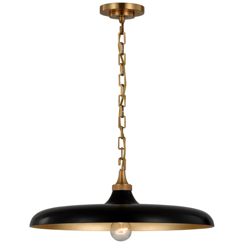 Piatto Medium Pendant in Hand-Rubbed Antique Brass