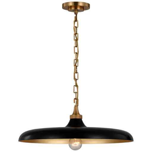 Piatto Medium Pendant in Hand-Rubbed Antique Brass